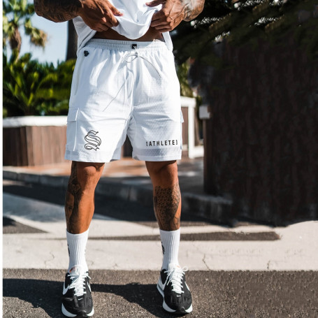 basketball fitness shorts men breathable quick-drying large mesh double-layer sports five-point pants casual running shorts man