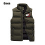 Men Outdoor Warm Down Vest Stand Collar Waistcoat Casual Sleeveless Fashion Printed Jacket Clothes
