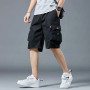 Men's Military Cargo Shorts Solid Multi Pocket Casual Fitness Loose Work Pants Male Tactical Shorts Joggers