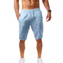 Men Casual Pockets Trousers Shorts Buttons Men's Shorts Cotton Linen Running Shorts Bermuda's