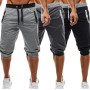 New Shorts Men Bermuda Shorts Men Leisure Knee Length Shorts Color Patchwork Joggers Short Sweatpants Trousers