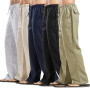 Linen Wide Men Pants New Korean Trousers Oversize Linens Streetwear male Pants Casual Men Clothing Sweatpants