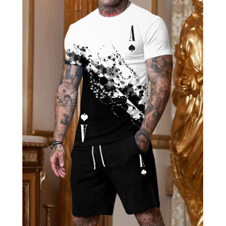 Men's T-Shirt + Beach Shorts Set Sportswear Outfit