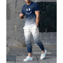 Men's 3D Printed Tracksuit Tshirts+Pants 2 Piece Set High Quality Men Clothing Outfits Streetwear Sport Suit
