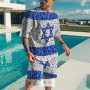 Men's Fashion Sportswear T-Shirt Set Israel Flag 3D Printing