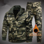 Men's Sets Cotton Waterproof Camouflage Military Tactical Hooded Jackets + Pants