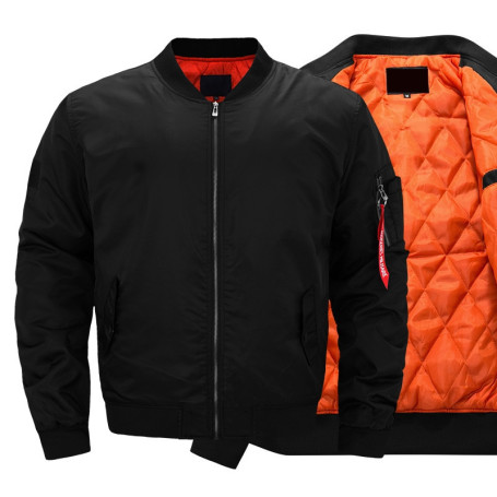 Flight Bomber Jacket for Men Thick and Thin Casual Zipper Waterproof XL
