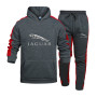 Tracksuit Jaguar Car Logo Print Men Sets Sportswear Splicing Hoodie + Pants