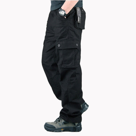 Men's Multi-Pocket Military Cotton Tactical Straight Pants