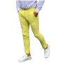 Men's Solid Pencil Pants Thin Mid Waist Jogger Casual Trousers