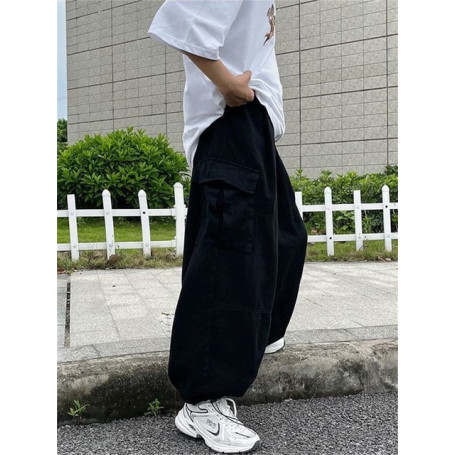 Men's Harajuku Vintage Wide Leg Pants Skateboard Trousers