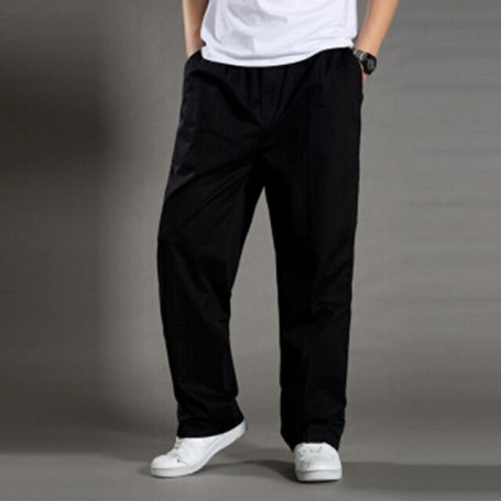 Men's Thin High Waist Cargo Pants Large Size Loose Straight Pants