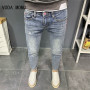 Brand Men Slim Fit Skinny Denim Jeans Stretch Trousers
