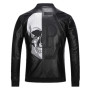Men's Punk Leather Jackets Skull Motorcycle