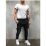 Men's Jumpsuit Overall Jeans Ruffled Hole Button Fashion Wear