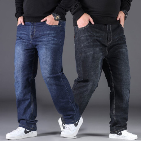 Men Loose Denim Trousers Oversize Clothing Streetwear XL Fashion Straight Casual Pants
