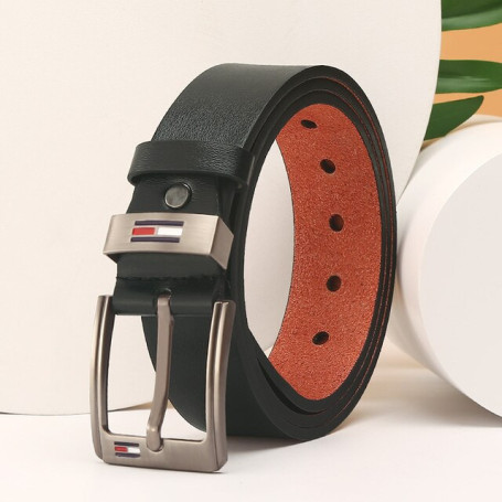 Luxury Brand Leather Pin Buckle Men Waistband