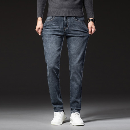 Men's Fashion Straight Elastic Cotton Denim Pants