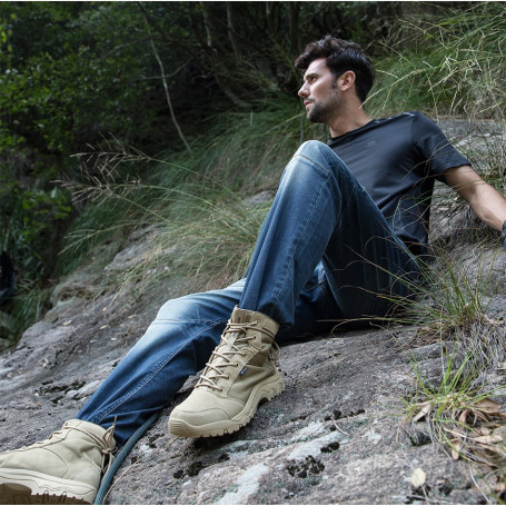 Men Outdoor Scratch-resistant Loose Jeans