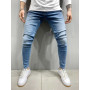 Men Skinny Hip Hop Denim Trousers Casual Jeans