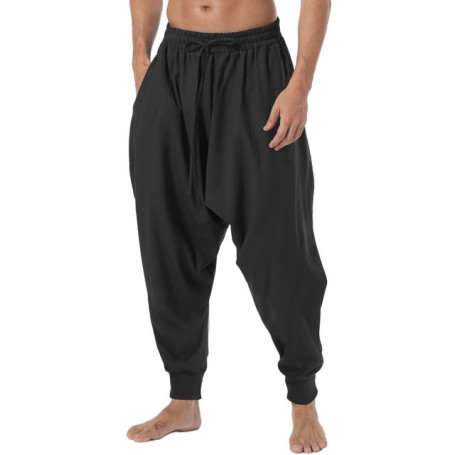 Men Casual Baggy Drawstring Genie Boho Yoga Aladdin Harem Pants