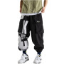 Men's Cargo Pants Fashion Multi-pockets Joggers Streetwear Style Wide Leg Loose Pants Hip Hop Sweatpants