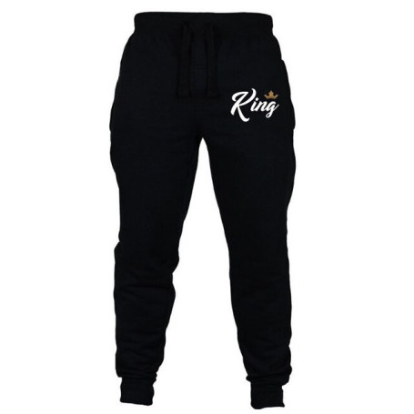 Men Sweatpant KING Print Series Drawstring all-match Sports Pants Casual Simple Loose Sports Jogging Pants