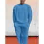 Men's Tracksuit 2 Piece Set Solid Color Sports Suit Man Sets Outfits Long Sleeves T-shirt+Pants Clothing