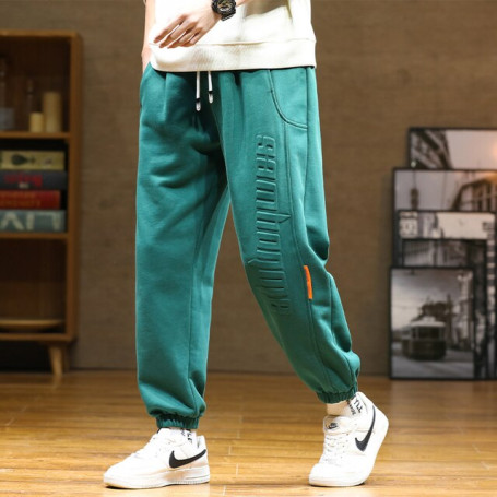 Men's Joggers Fashion Letter Hip Hop Streetwear Harem Pant Men Casual Cotton Loose track Trousers 8XL