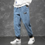 Men's Corduroy Harem Pants Fashion Elastic Straight Fleece Hip Hop Men Trousers