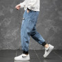 Men's Corduroy Harem Pants Fashion Elastic Straight Fleece Hip Hop Men Trousers