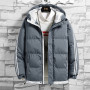 Men's New Jacket Hooded Thickened Short Cotton Coat Outdoor Jacket