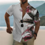 Men 3d Printed Men's Hawaiian Shirt Beach 5xl Short Sleeve Fashion Tops Tee Shirt Men Blouse Camisa