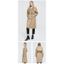 Coat long Fashion Windproof  hood Plus size Outwear Windbreaker female clothing