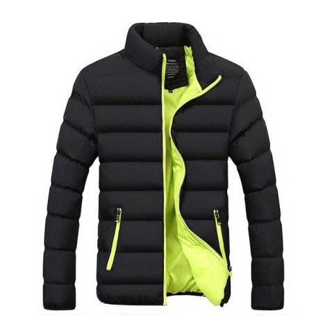 Men New Warm Parka Jackets Casual Men's Outwear Coats Solid Stand Collar Male Windbreak Cotton Padded Down Jacket