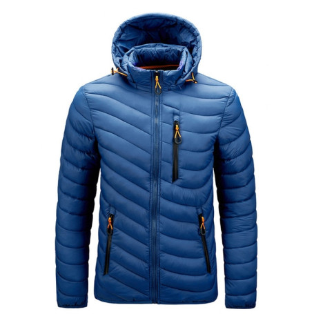 Men Thick Hooded Parkas Mens Fashion Casual Slim Jacket Coat Men