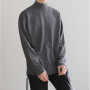 Men Solid Casual Plush Turtleneck Men Loose Bottom Double-Faced Velvet Sweater PlusSize