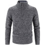 Men's Fleece Thicker Sweater Half Zipper Turtleneck Pullover Quality Male Slim Knitted Wool Sweaters