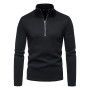 Autumn Mens Zipper Sweater Solid Color High Collar Sweatshirts Pullover Men's Jumpers Oversize Turtleneck Top S-3XL