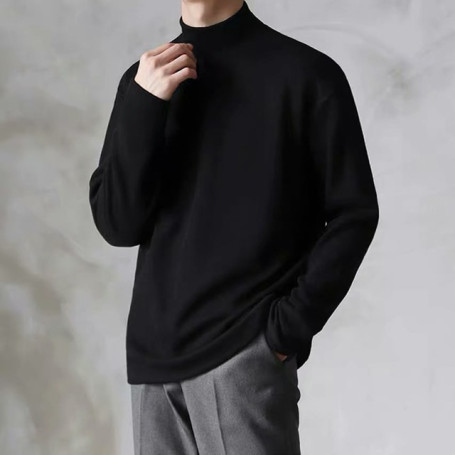 Men's Turtleneck Basic Shirt Long Sleeve