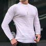 Men's Casual Long Sleeve Slim Fit Basic Knitted Sweater Pullover Round Collar
