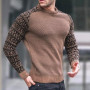 European and American Men's Fashion Waffle Top Knit Long Sleeve