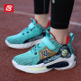 Baasploa Children Sneakers Child High-Quality Sports Running Shoe Light Breathable Soft Sole Non-Slip Boys Kids Basketball Shoes