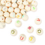 10pcs/lot 15mm Letter Silicone Beads Baby round English Alphabet silicone beads Teething Teethers BPA Free DIY Pacifier Clip toy