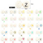 10pcs/lot 15mm Letter Silicone Beads Baby round English Alphabet silicone beads Teething Teethers BPA Free DIY Pacifier Clip toy