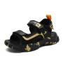 Beach Water Children Sandals Fashion Shoes Lightweight Non-slip Soft Bottom Shading Leather Boys Comfortable