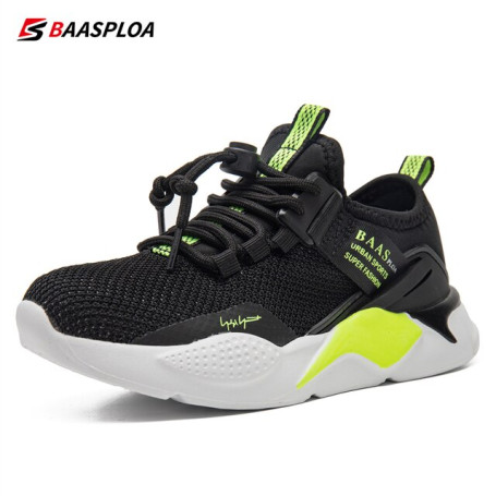 baasploa Children Shoes Fashion New Outdoor Recreational Running Sneakers for Boys Girls with Mesh Surface Breathable Non-Slip