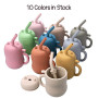 250ML 1PC Silicone Baby Feeding Straw Cup Kid Learning Feeding Bottle Anti-Hot Leakproof Tableware Toddler Drinkware Water Bottl