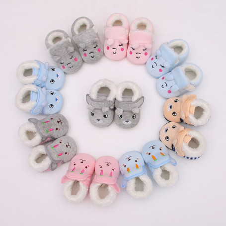 New Winter Baby Toddler Shoes Warm Soft Bottom Anti-slip Newborn Baby Cotton Shoes