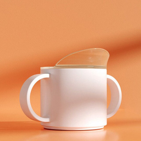 Baby Feeding Cups Kid Learning Drinking Cup with Double Handle Flip Lid Leakproof Infants Water Cups Bottle BPA Free with Lid